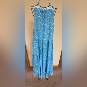 CoolChange SERENA blue/white polka dots dress
